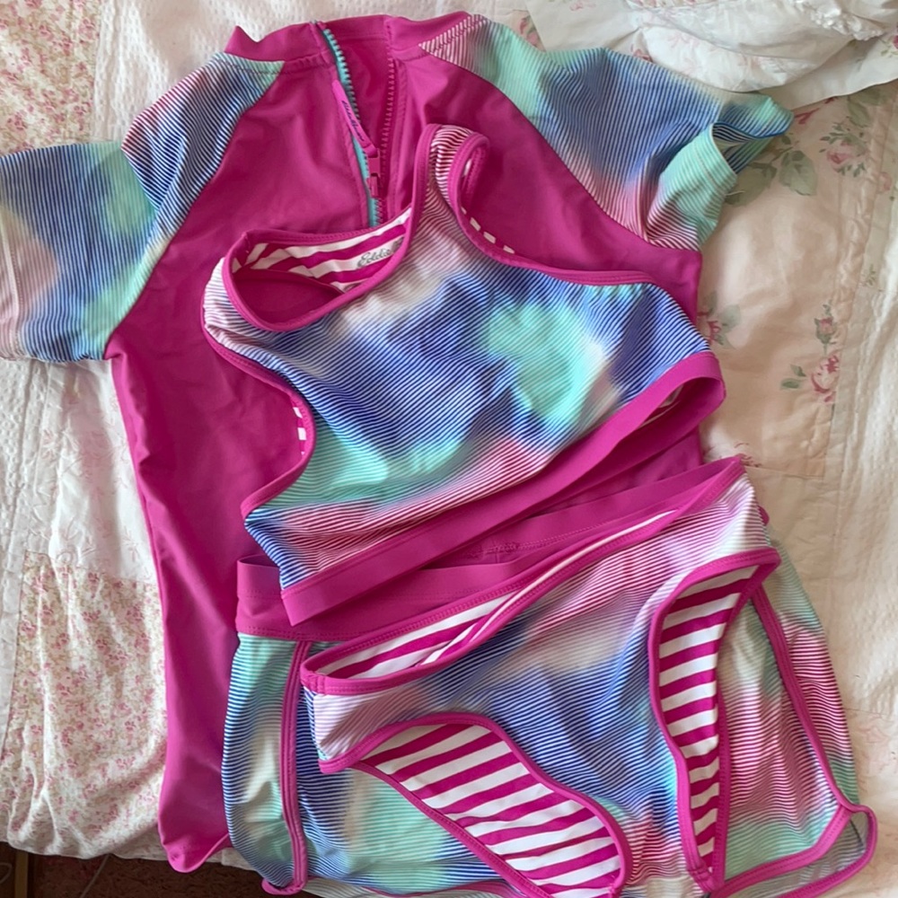 4 piece bathing suit size 10-12